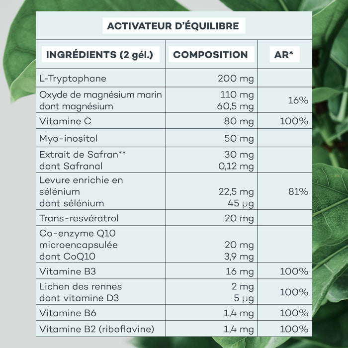 composition activateur d'équilibre