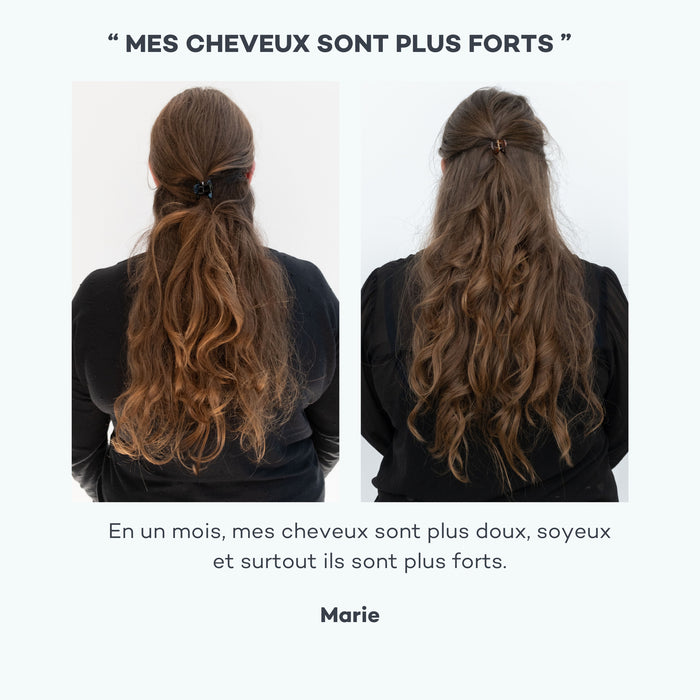 résultats collagène cheveux